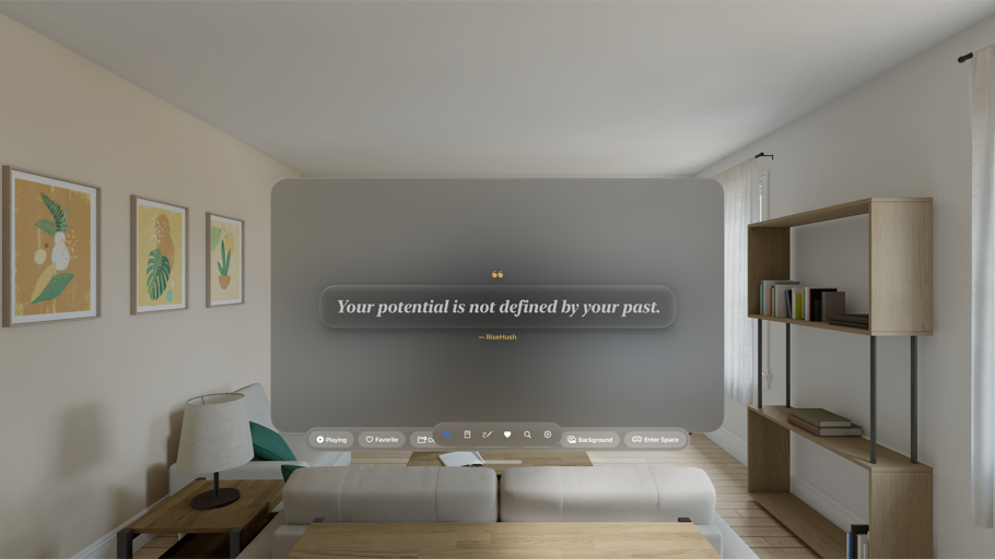 Vision — A quiet quote experience across supported screens