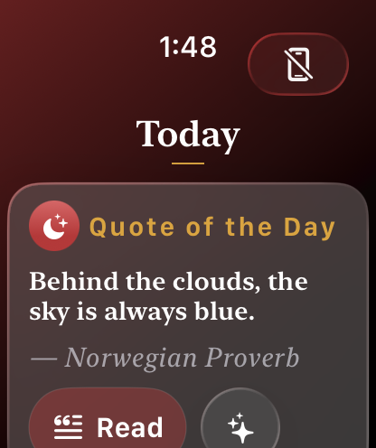 Watch — A quiet quote experience across supported screens